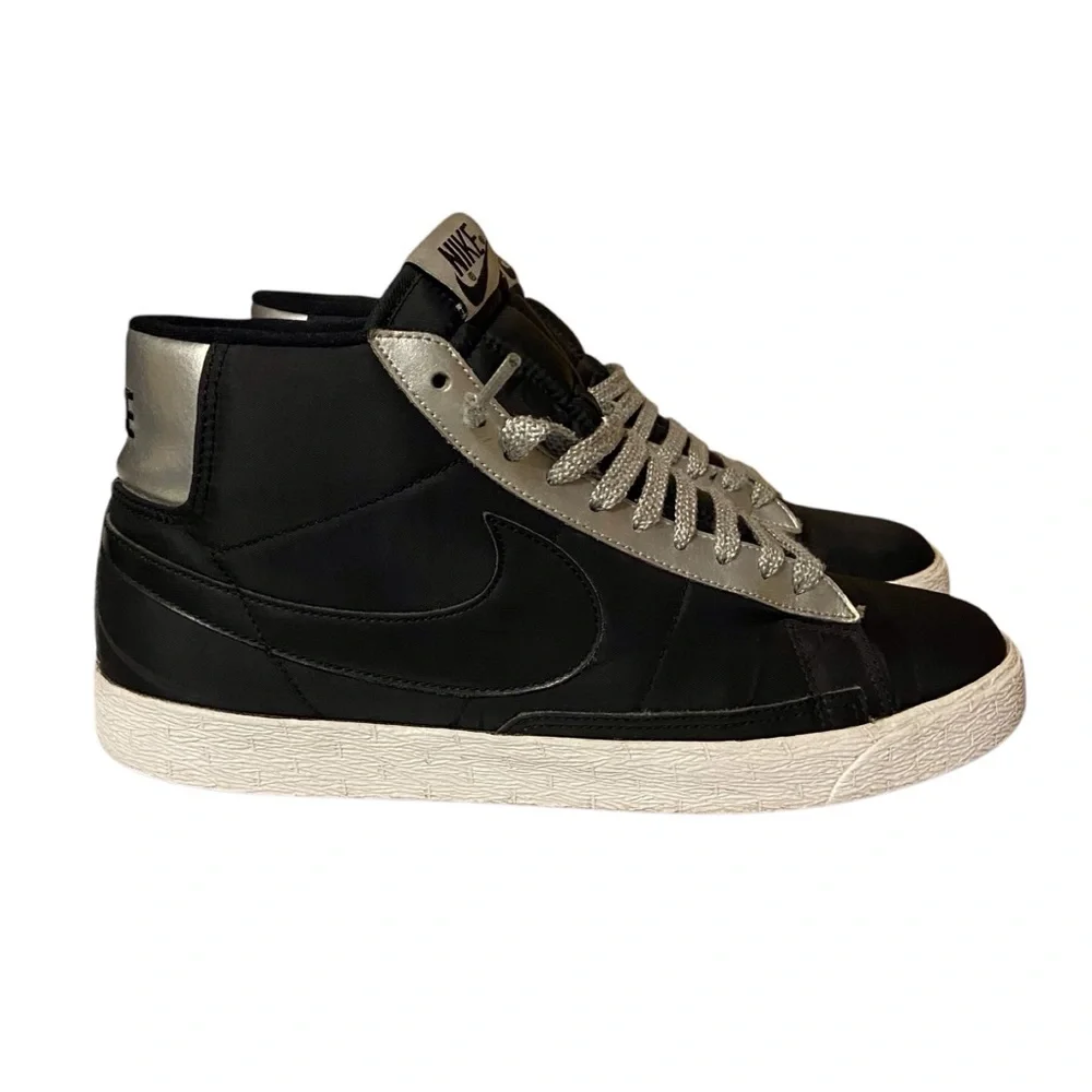 Nike SB Blazer High Black Metallic Silver Size 10 Men’s Shoe 315877-008